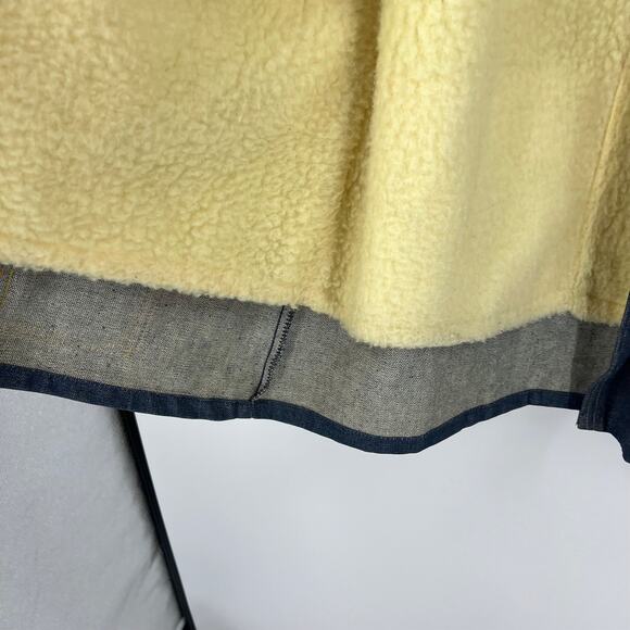 Vintage Key Imperial Wool Lined Denim Winter Heavy Coat Buttoned Men's XL - Picture 6 of 11